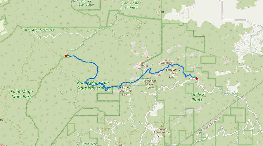 Map: Segment 2: Mishe Mokwa TH to Danielson Ranch